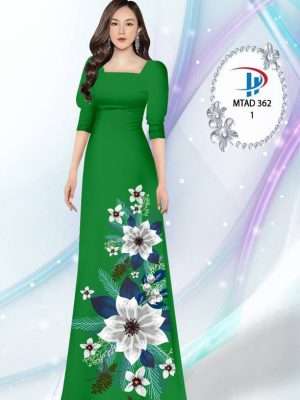 Vải Áo Dài Hoa In 3D AD MTAD362 38